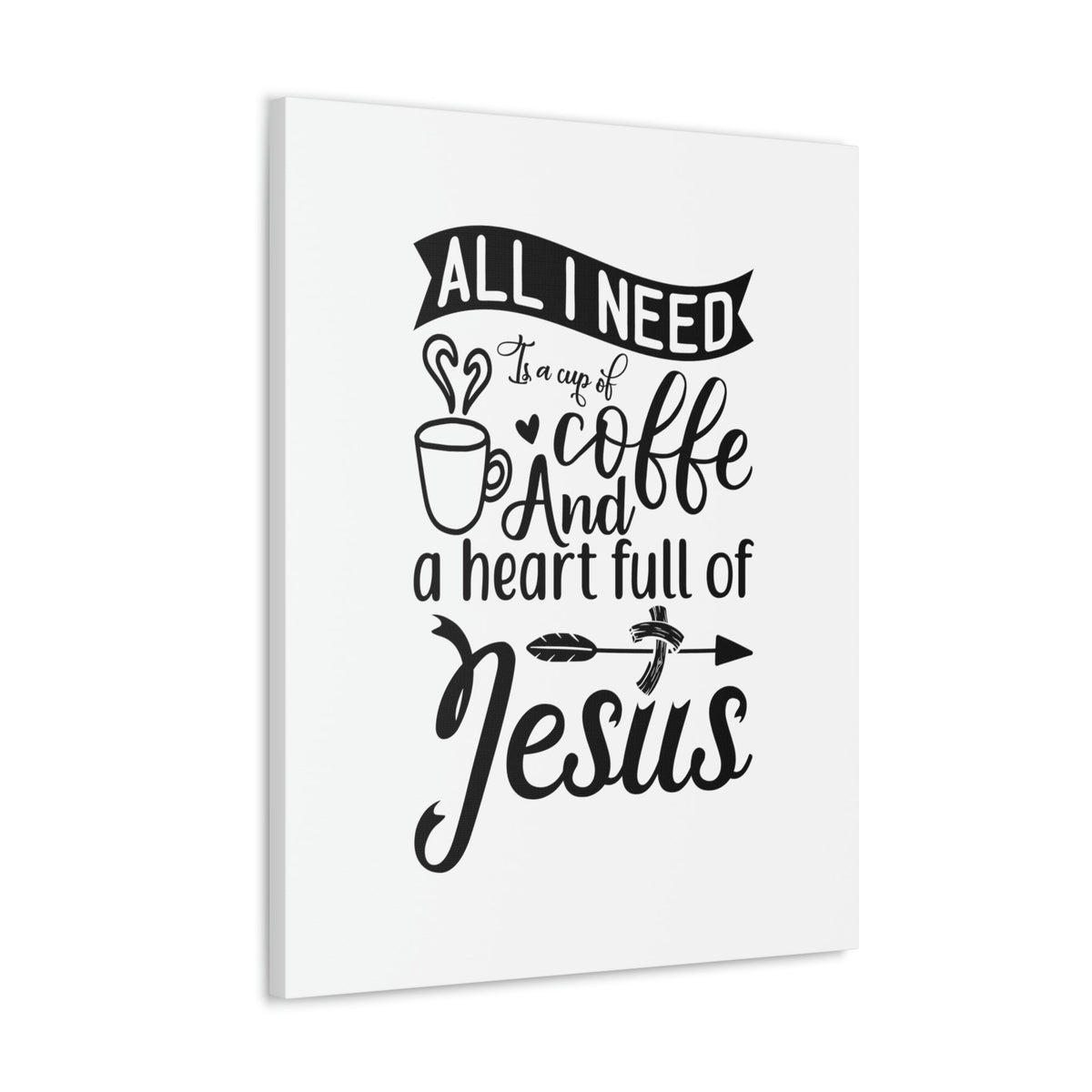 Scripture Walls A Heart Full Of Jesus Romans 5:5 Christian Wall Art Bible Verse Print Ready to Hang Unframed-Express Your Love Gifts