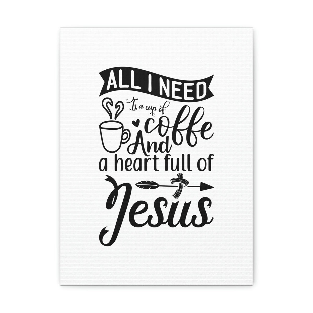 Scripture Walls A Heart Full Of Jesus Romans 5:5 Christian Wall Art Bible Verse Print Ready to Hang Unframed-Express Your Love Gifts