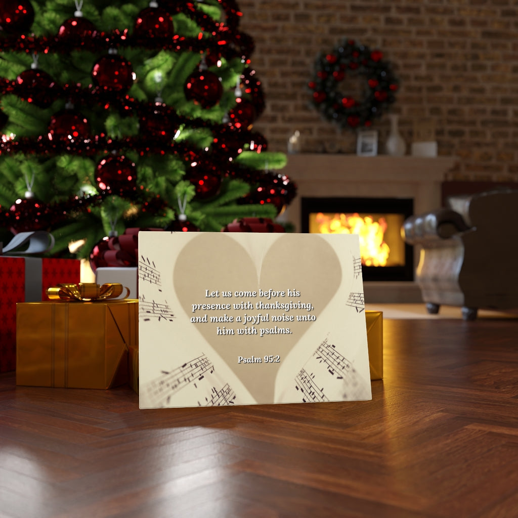 Scripture Walls A Joyful Noise Psalm 95:2 Bible Verse Canvas Christian Wall Art Ready to Hang Unframed-Express Your Love Gifts