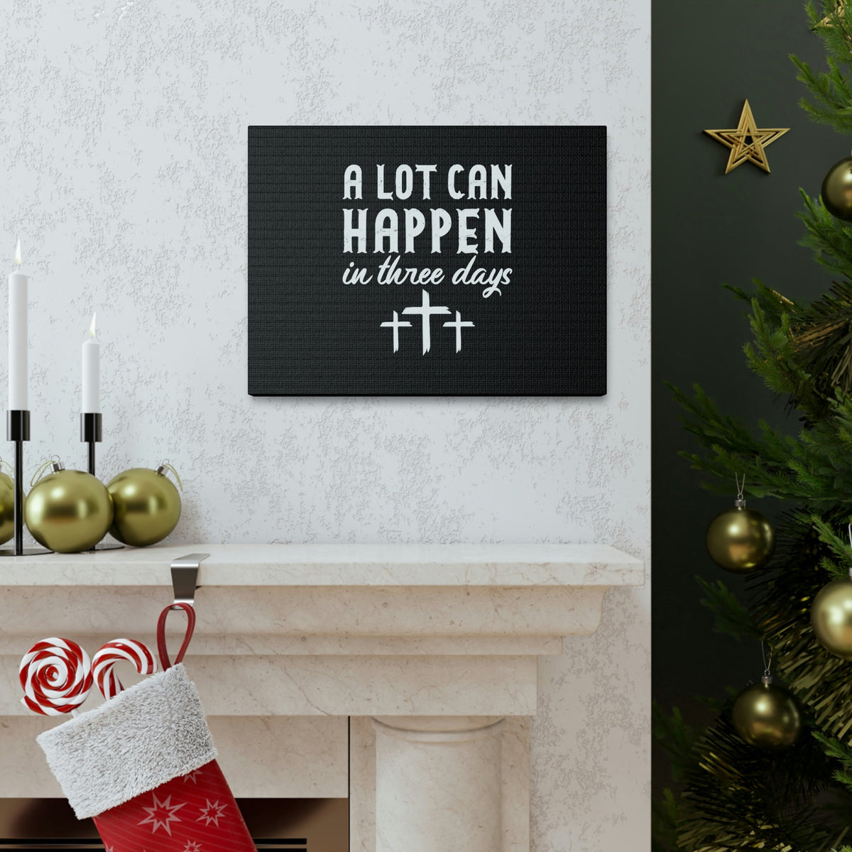 Scripture Walls A Lot Can Happen 2 Timothy 3:7 Cross Christian Wall Art Bible Verse Print Ready to Hang Unframed-Express Your Love Gifts