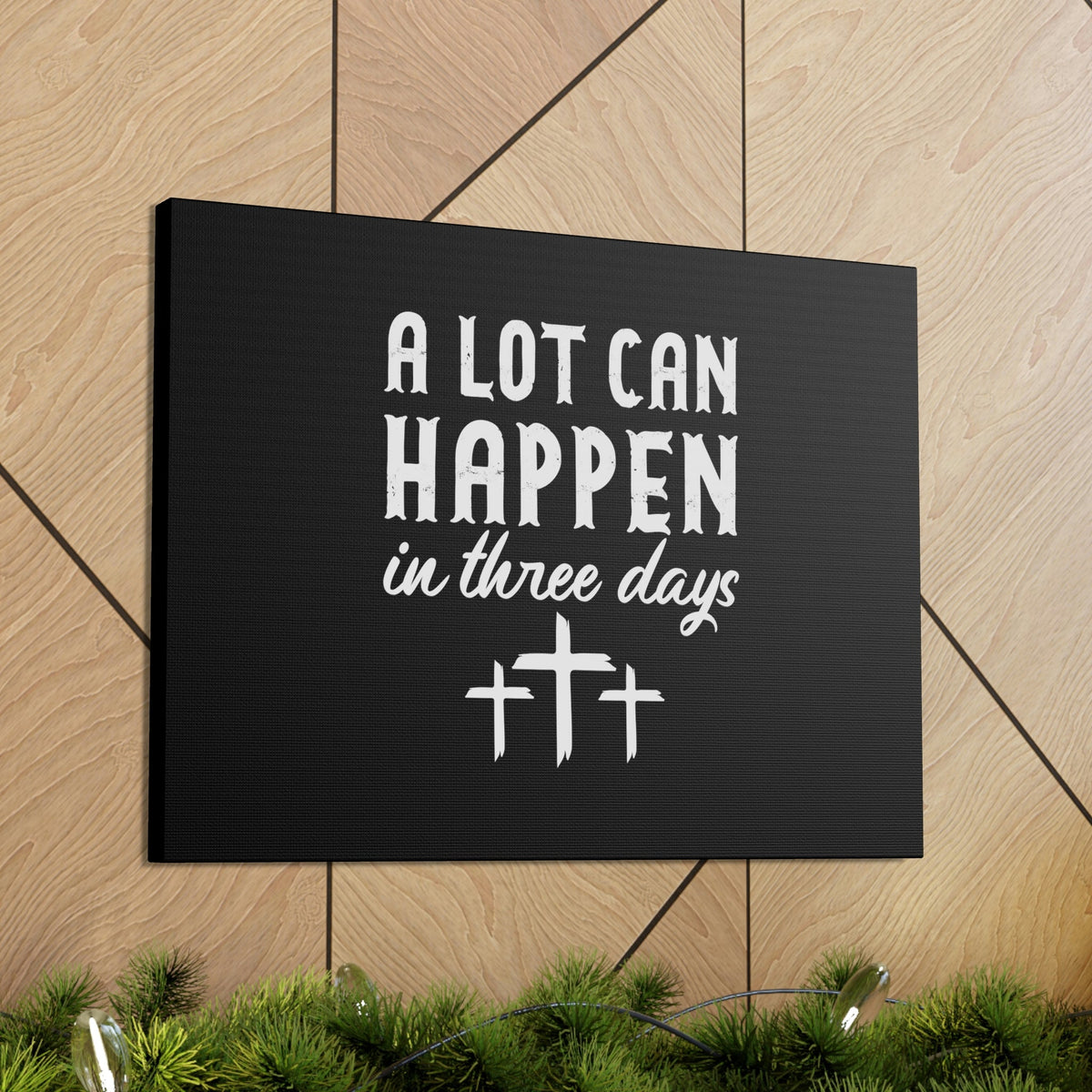Scripture Walls A Lot Can Happen 2 Timothy 3:7 Cross Christian Wall Art Bible Verse Print Ready to Hang Unframed-Express Your Love Gifts