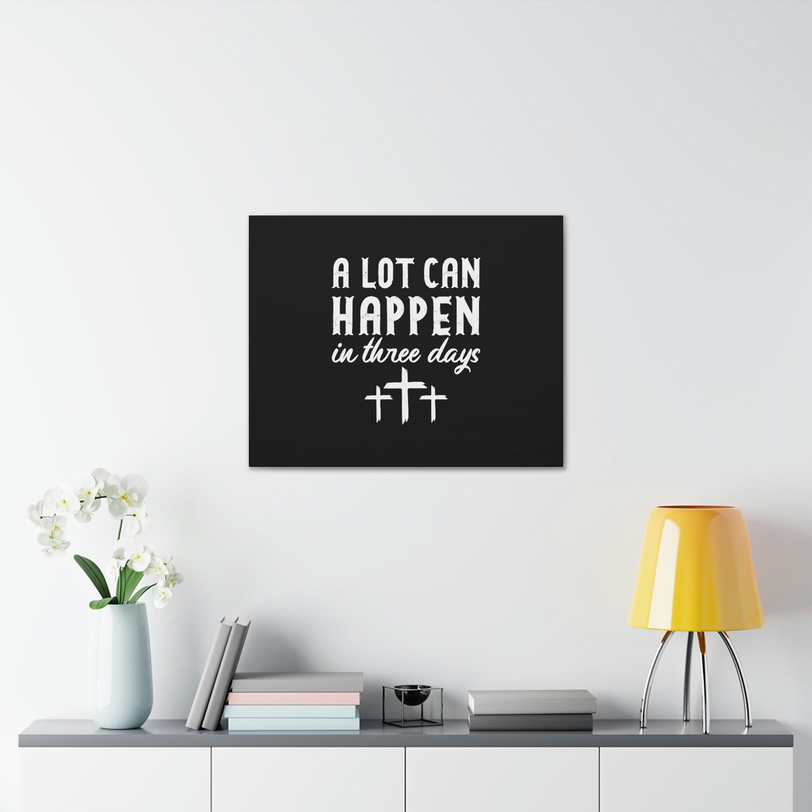 Scripture Walls A Lot Can Happen 2 Timothy 3:7 Cross Christian Wall Art Bible Verse Print Ready to Hang Unframed-Express Your Love Gifts