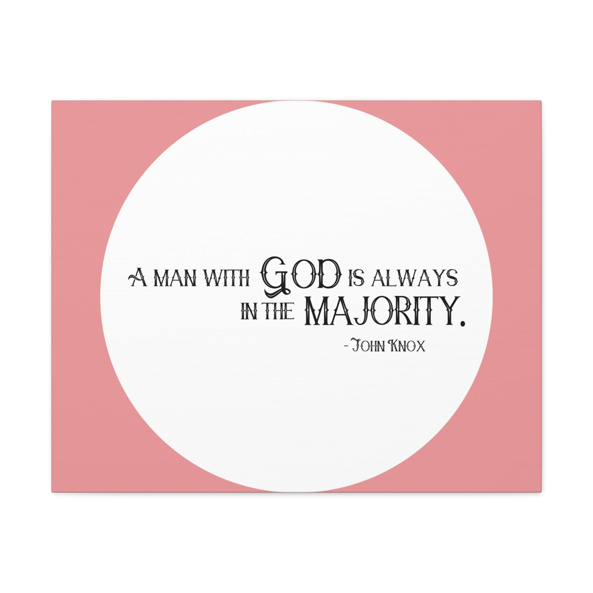 Scripture Walls A Man With God Pink 1 Timothy 6:11 Bible Canvas Christian Wall Art Ready to Hang Unframed-Express Your Love Gifts