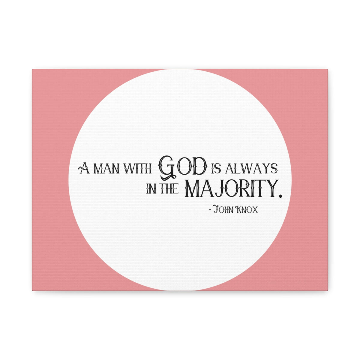 Scripture Walls A Man With God Pink 1 Timothy 6:11 Bible Canvas Christian Wall Art Ready to Hang Unframed-Express Your Love Gifts