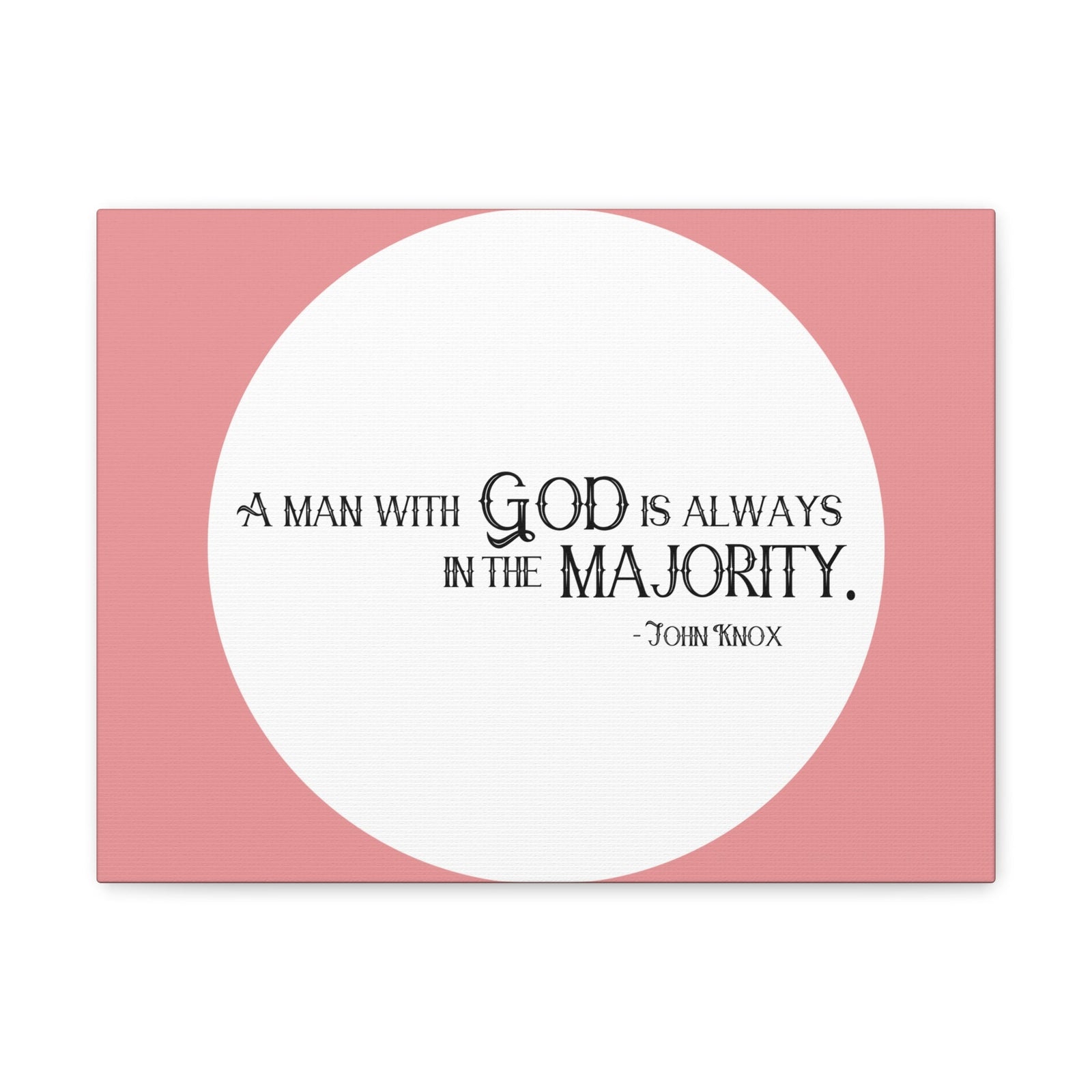 Scripture Walls A Man With God Pink 1 Timothy 6:11 Bible Canvas Christian Wall Art Ready to Hang Unframed-Express Your Love Gifts