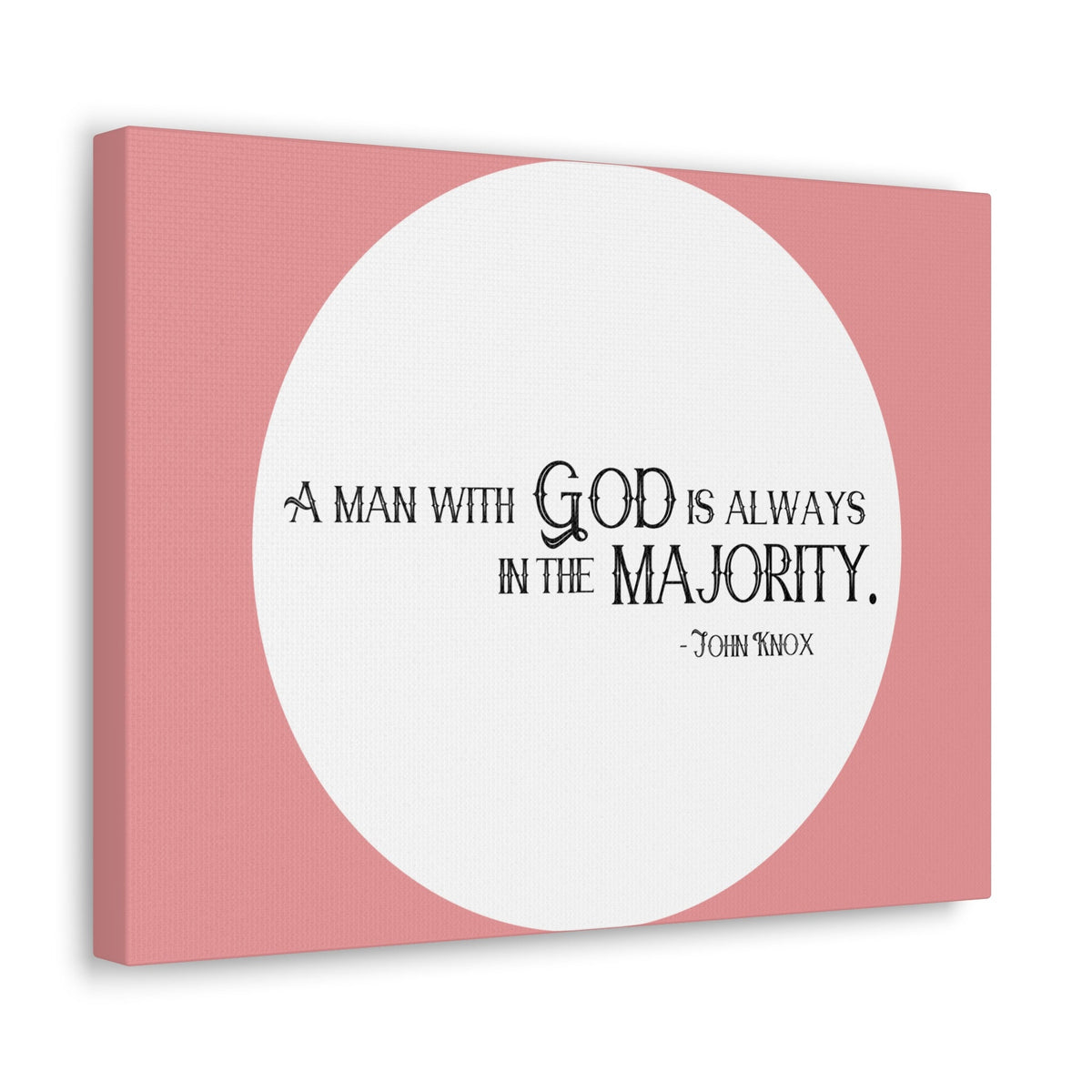 Scripture Walls A Man With God Pink 1 Timothy 6:11 Bible Canvas Christian Wall Art Ready to Hang Unframed-Express Your Love Gifts