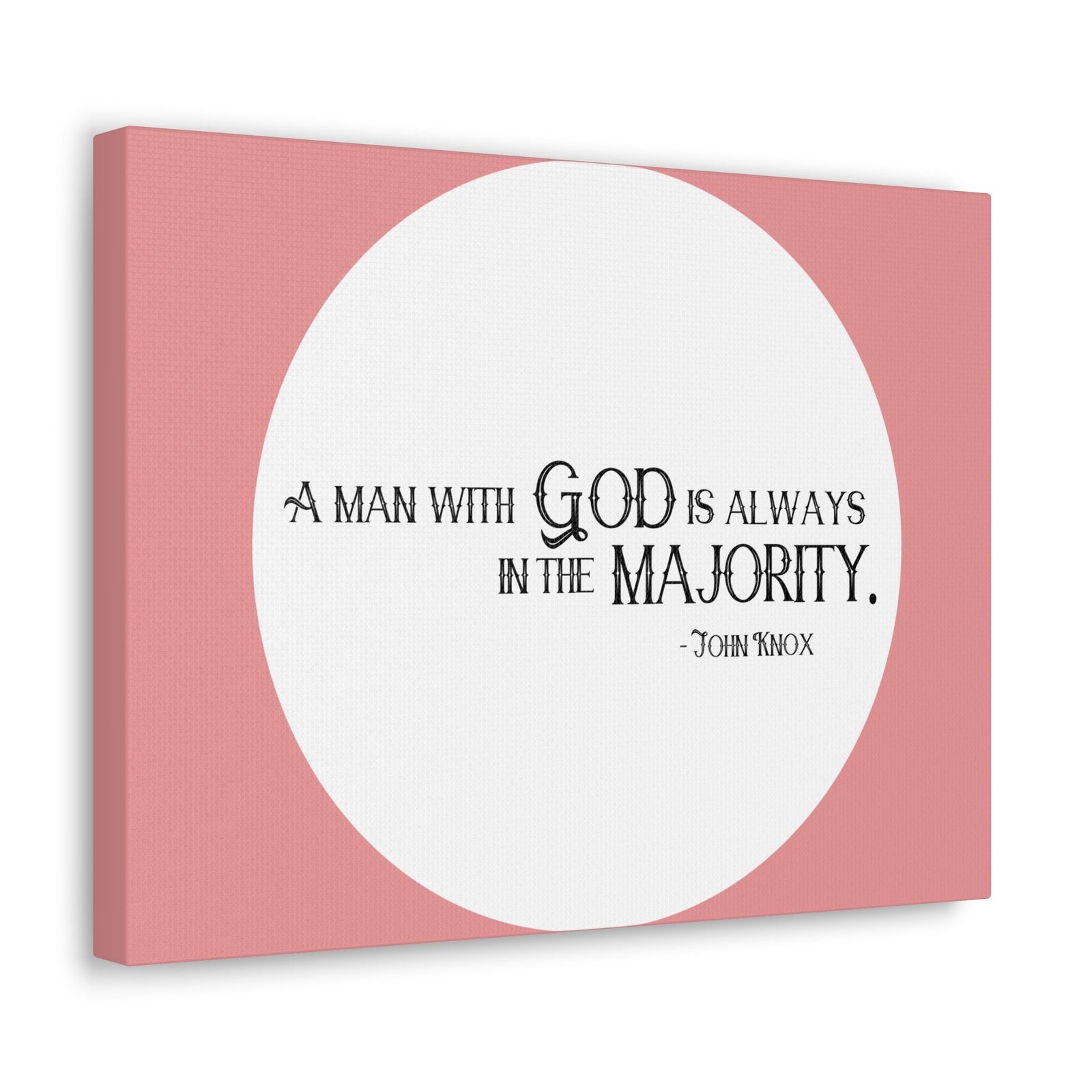 Scripture Walls A Man With God Pink 1 Timothy 6:11 Bible Canvas Christian Wall Art Ready to Hang Unframed-Express Your Love Gifts