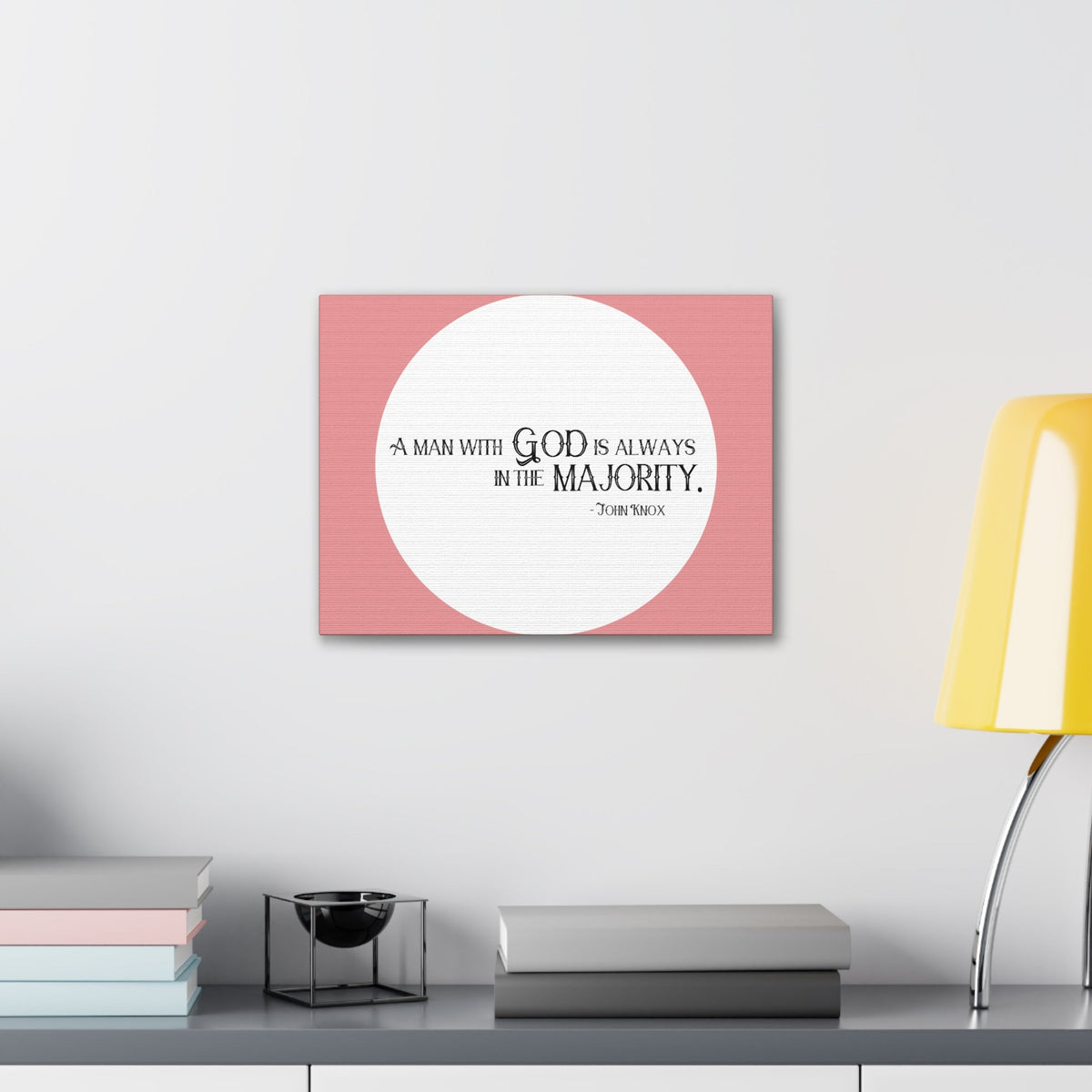 Scripture Walls A Man With God Pink 1 Timothy 6:11 Bible Canvas Christian Wall Art Ready to Hang Unframed-Express Your Love Gifts