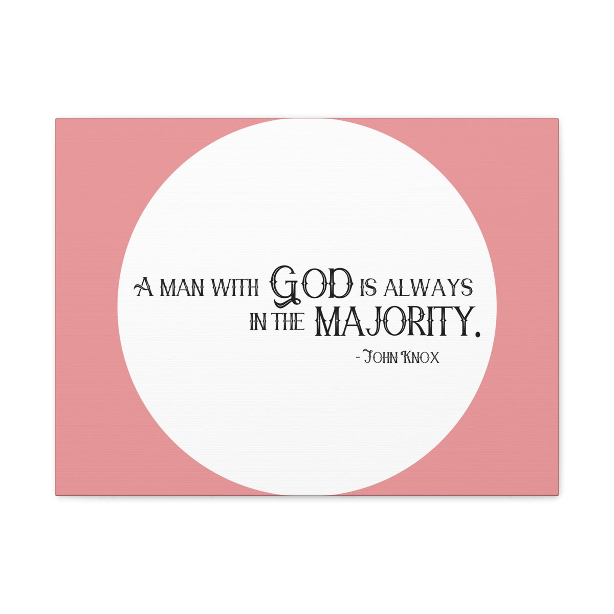 Scripture Walls A Man With God Pink 1 Timothy 6:11 Bible Canvas Christian Wall Art Ready to Hang Unframed-Express Your Love Gifts