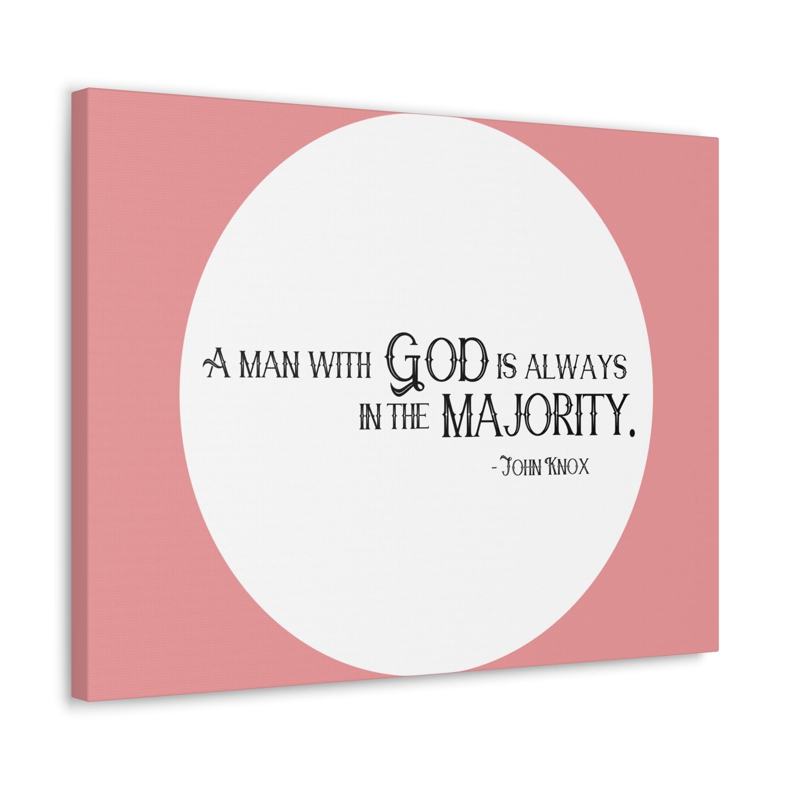 Scripture Walls A Man With God Pink 1 Timothy 6:11 Bible Canvas Christian Wall Art Ready to Hang Unframed-Express Your Love Gifts