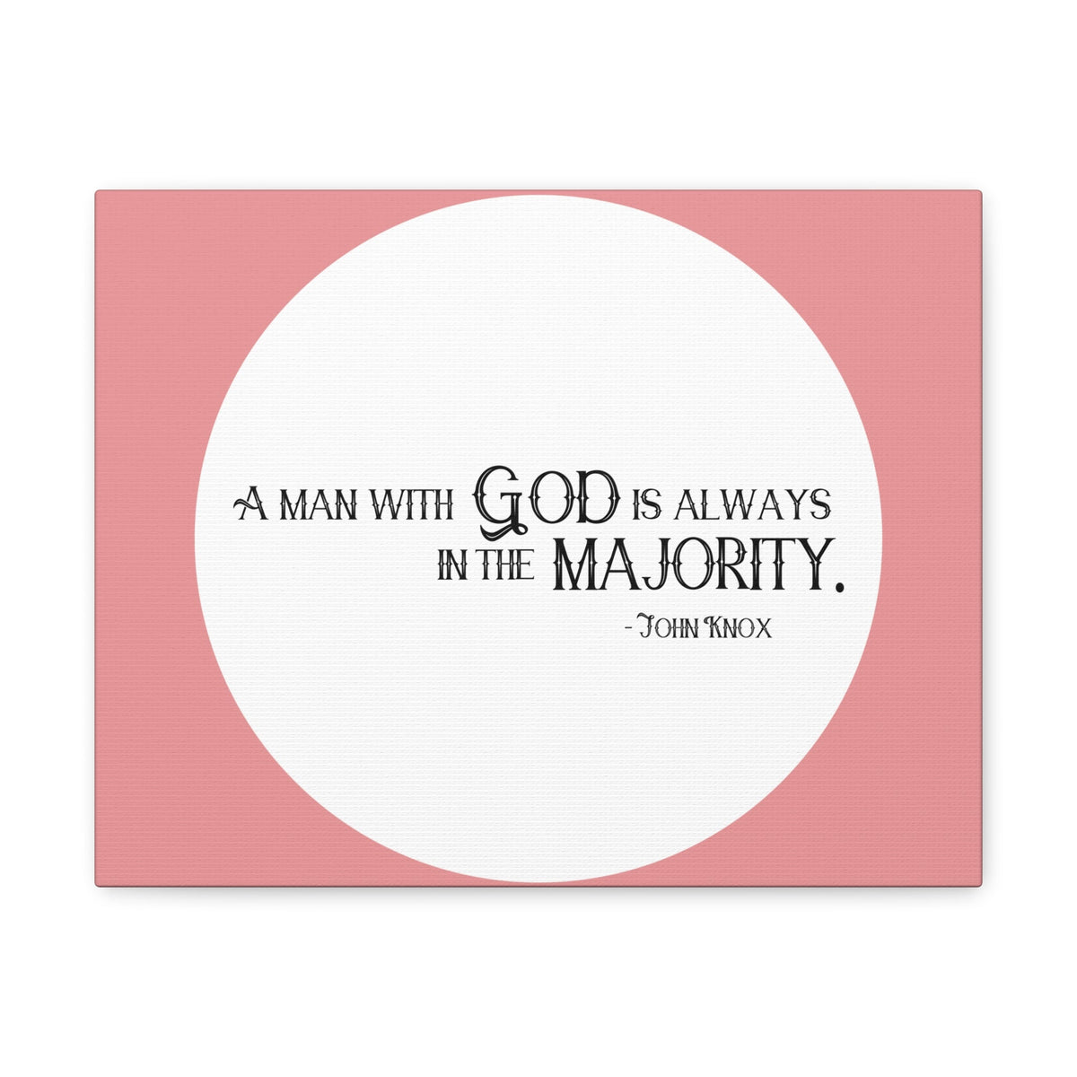 Scripture Walls A Man With God Pink 1 Timothy 6:11 Bible Canvas Christian Wall Art Ready to Hang Unframed-Express Your Love Gifts