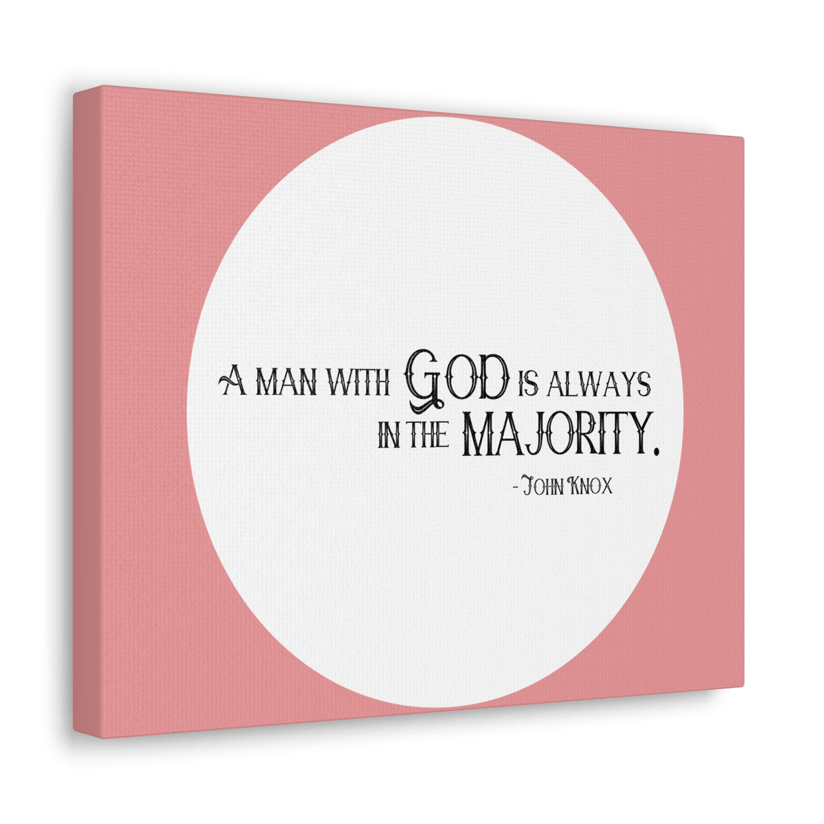 Scripture Walls A Man With God Pink 1 Timothy 6:11 Bible Canvas Christian Wall Art Ready to Hang Unframed-Express Your Love Gifts