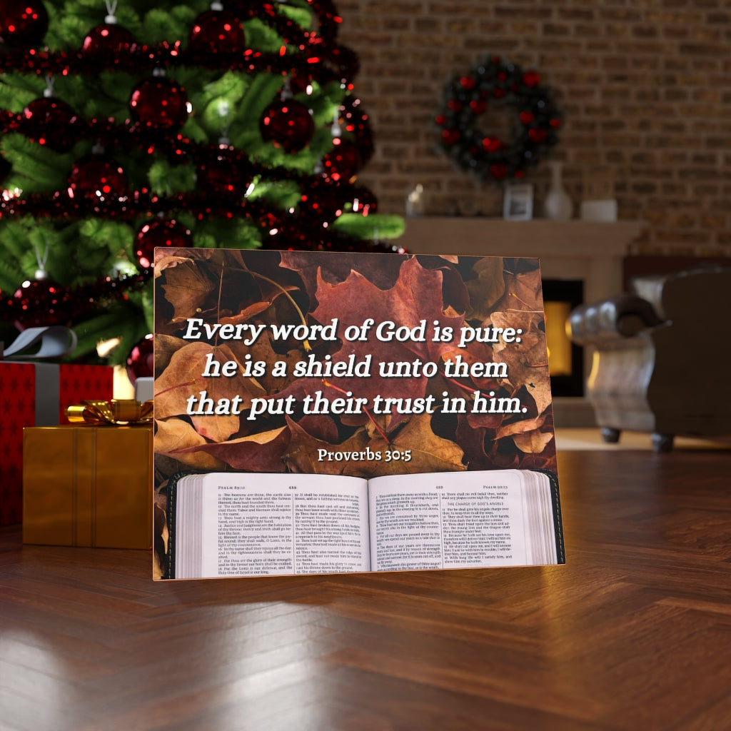 Scripture Walls A Shield Proverbs 30:5 Bible Verse Canvas Christian Wall Art Ready to Hang Unframed-Express Your Love Gifts
