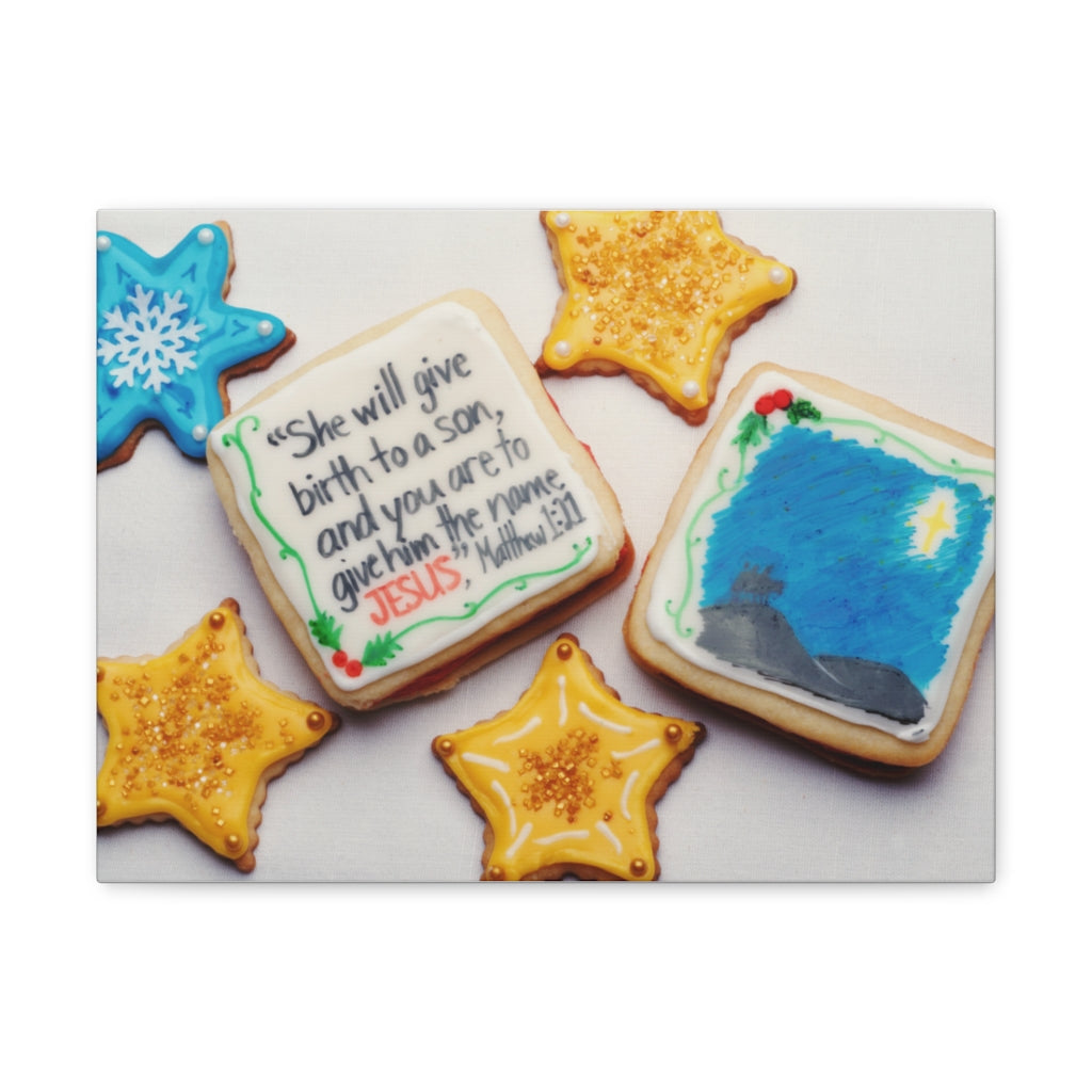 Scripture Walls A Son Matthew 1:21 Bible Verse Canvas Christian Wall Art Ready to Hang Unframed-Express Your Love Gifts