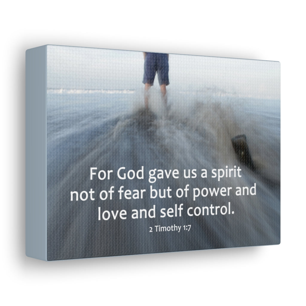 Scripture Walls A Spirit 2 Timothy 1:7 Bible Verse Canvas Christian Wall Art Ready to Hang Unframed-Express Your Love Gifts