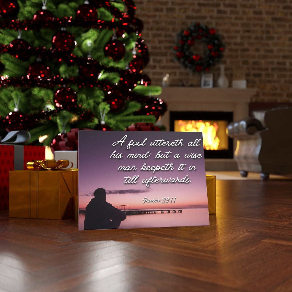 Scripture Walls A Wise Man Proverbs 29:11 Bible Verse Canvas Christian Wall Art Ready to Hang Unframed-Express Your Love Gifts
