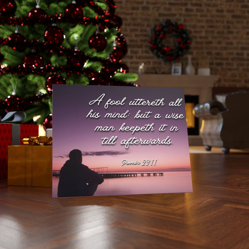 Scripture Walls A Wise Man Proverbs 29:11 Bible Verse Canvas Christian Wall Art Ready to Hang Unframed-Express Your Love Gifts