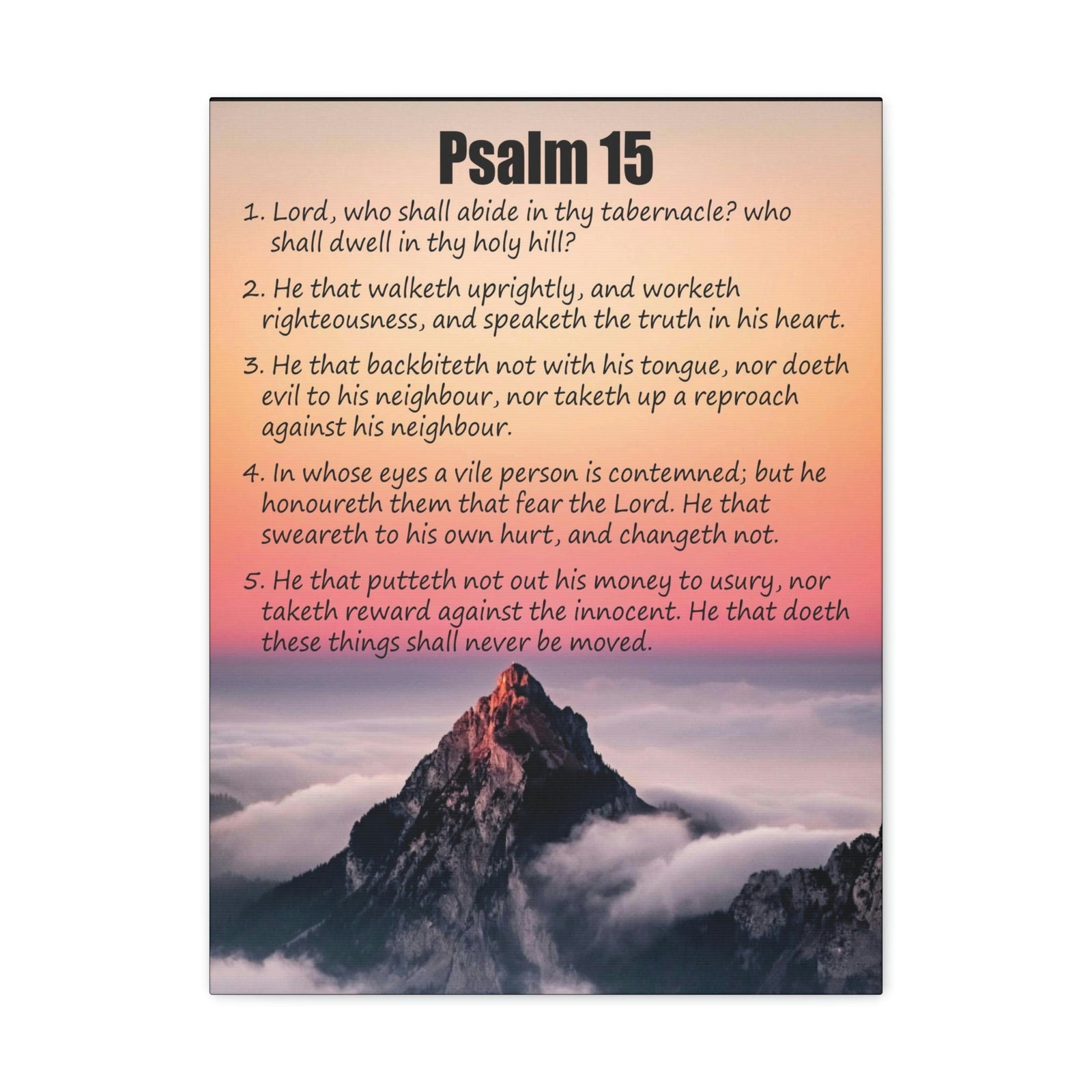 Scripture Walls Abide in God's Sanctuary Psalm 15:2 Christian Wall Art Print Ready to Hang Unframed-Express Your Love Gifts