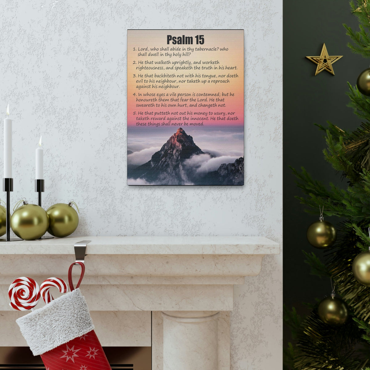 Scripture Walls Abide in God's Sanctuary Psalm 15:2 Christian Wall Art Print Ready to Hang Unframed-Express Your Love Gifts