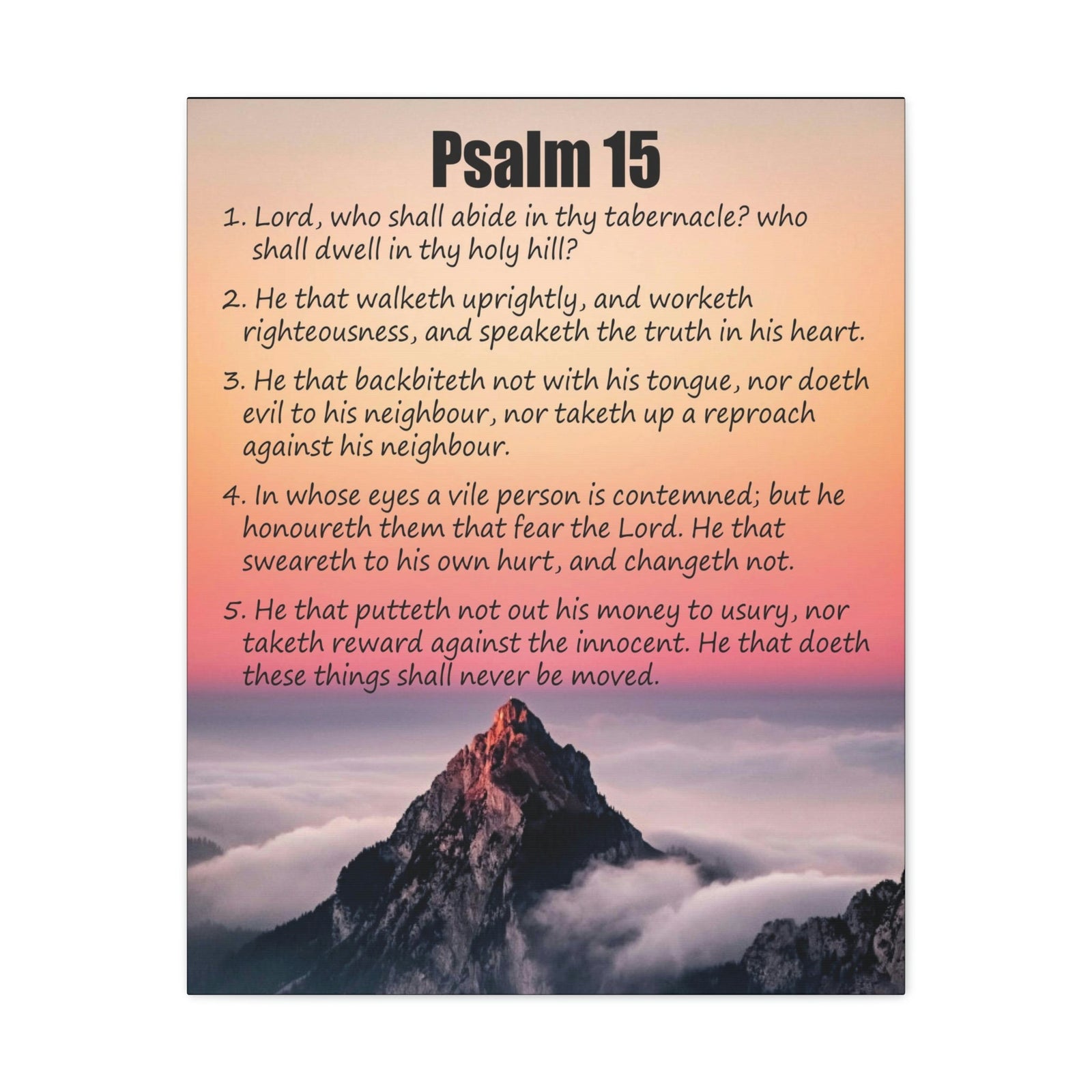 Scripture Walls Abide in God's Sanctuary Psalm 15:2 Christian Wall Art Print Ready to Hang Unframed-Express Your Love Gifts