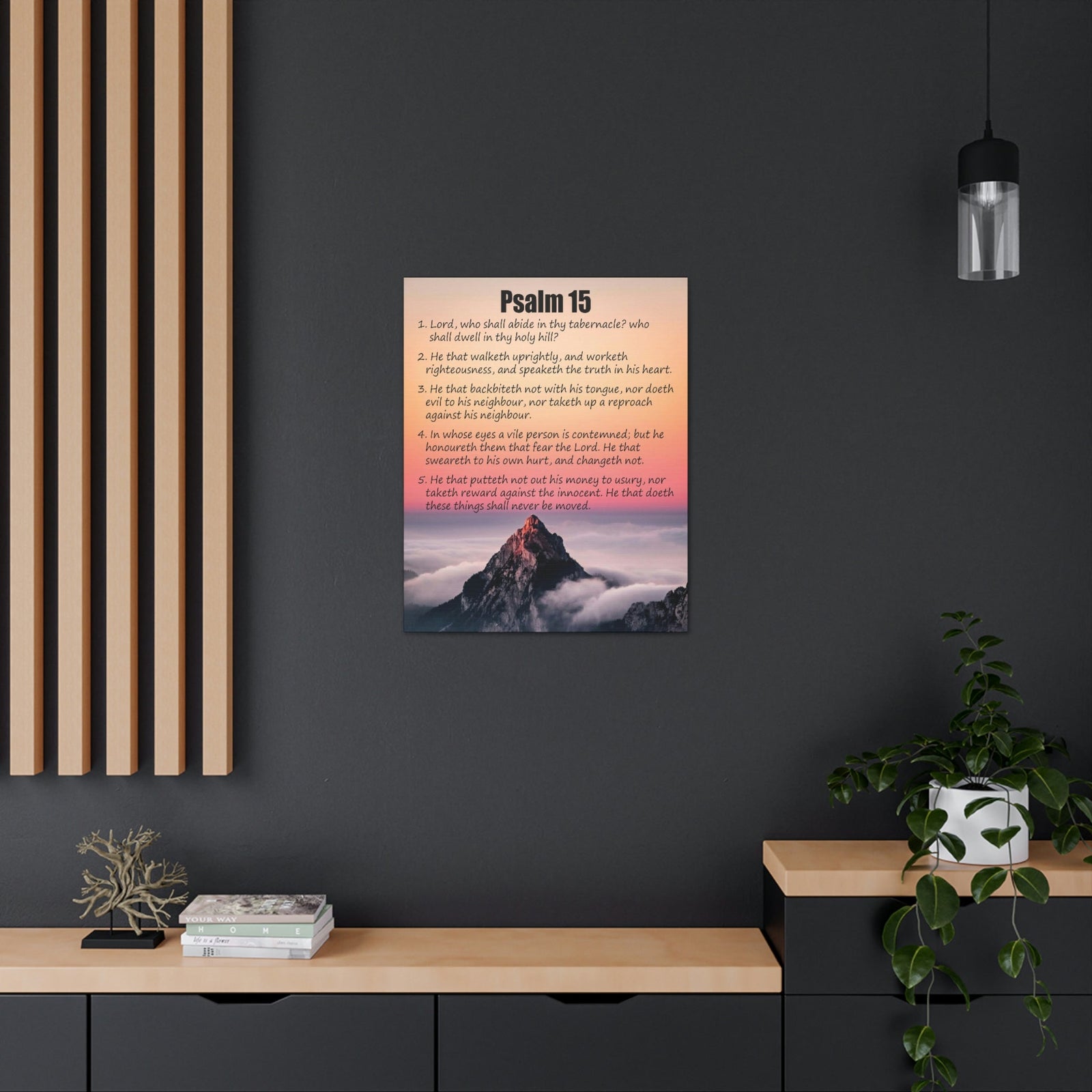 Scripture Walls Abide in God's Sanctuary Psalm 15:2 Christian Wall Art Print Ready to Hang Unframed-Express Your Love Gifts