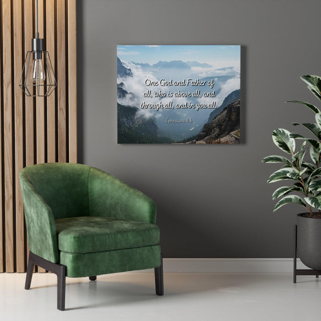 Scripture Walls Above All Ephesians 4:6 Bible Verse Canvas Christian Wall Art Ready to Hang Unframed-Express Your Love Gifts