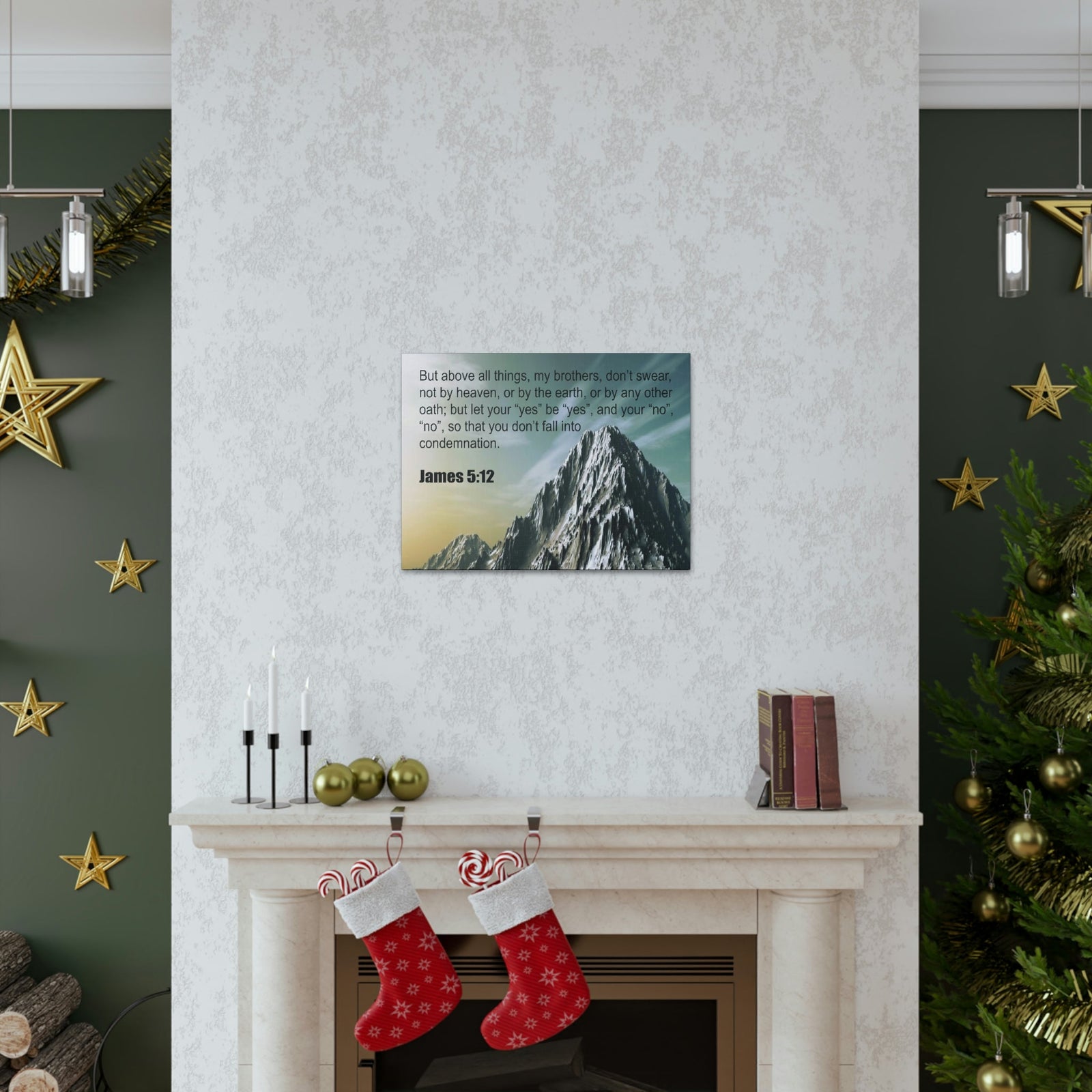 Scripture Walls Above All Things James 5:12 Bible Verse Canvas Christian Wall Art Ready to Hang Unframed-Express Your Love Gifts