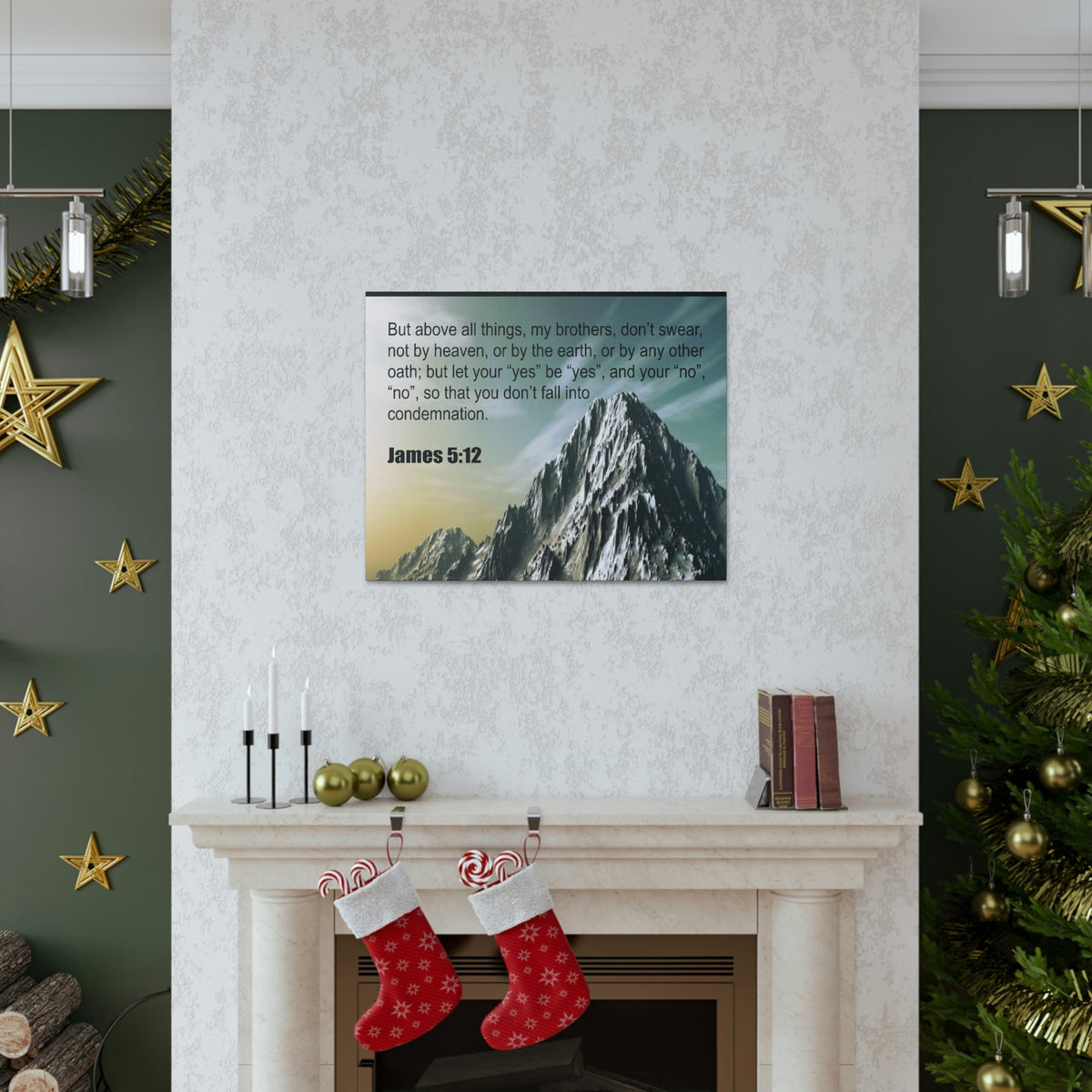 Scripture Walls Above All Things James 5:12 Bible Verse Canvas Christian Wall Art Ready to Hang Unframed-Express Your Love Gifts