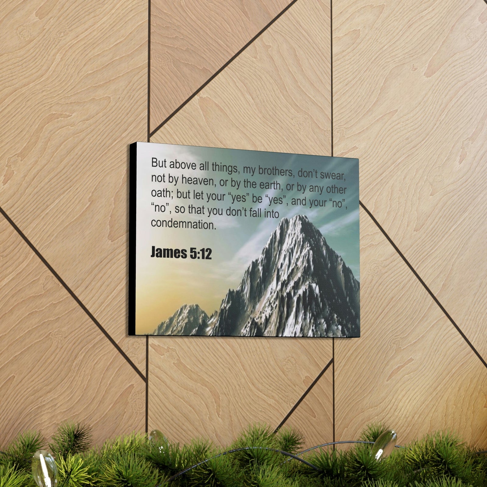 Scripture Walls Above All Things James 5:12 Bible Verse Canvas Christian Wall Art Ready to Hang Unframed-Express Your Love Gifts