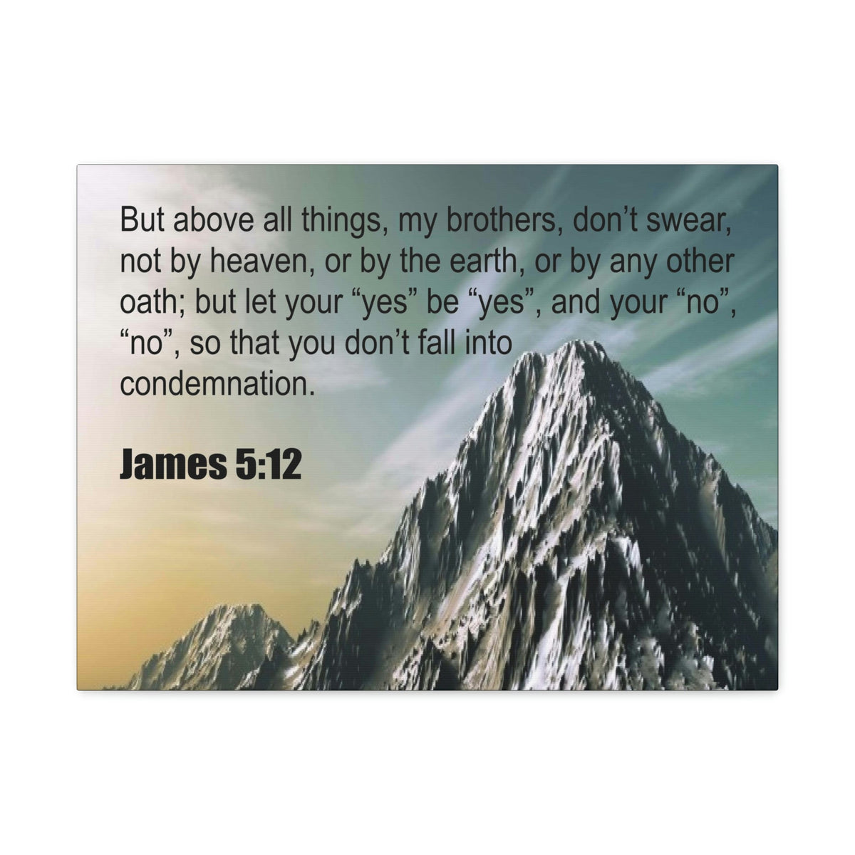 Scripture Walls Above All Things James 5:12 Bible Verse Canvas Christian Wall Art Ready to Hang Unframed-Express Your Love Gifts