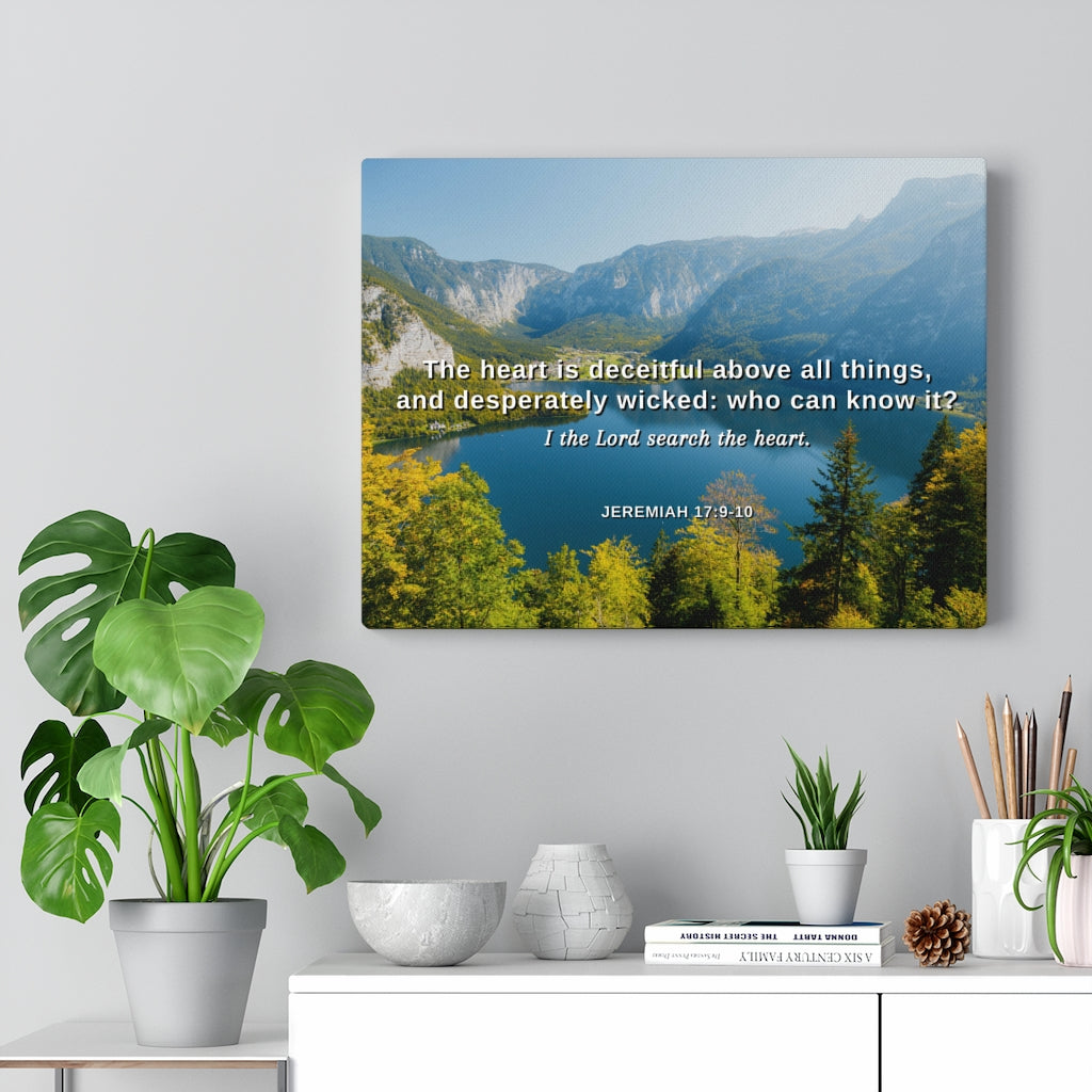 Scripture Walls Above All Things Jeremiah 17:9 Bible Verse Canvas Christian Wall Art Ready to Hang Unframed-Express Your Love Gifts