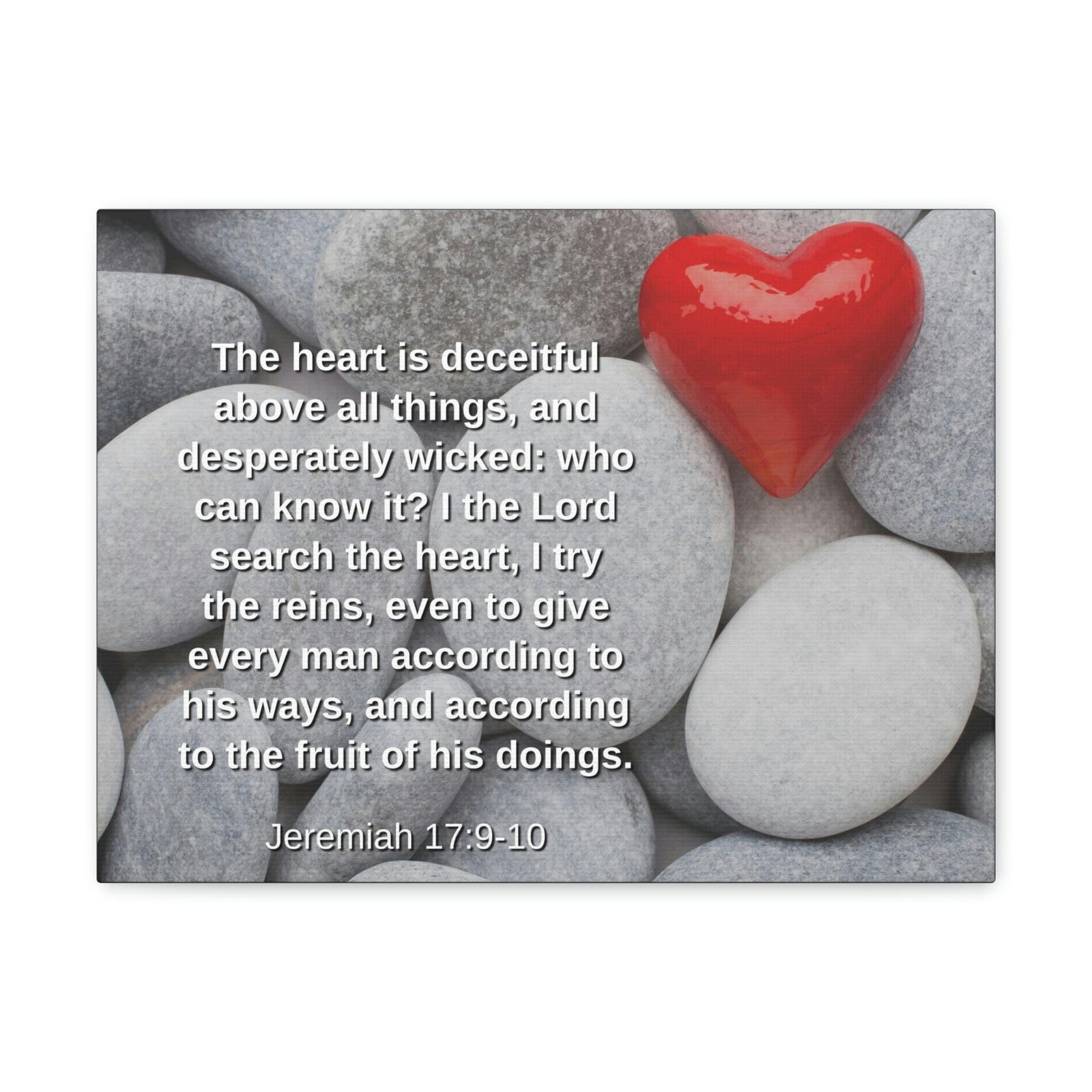 Scripture Walls Above All Things Jeremiah 17:9 Bible Verse Canvas Christian Wall Art Ready to Hang Unframed-Express Your Love Gifts
