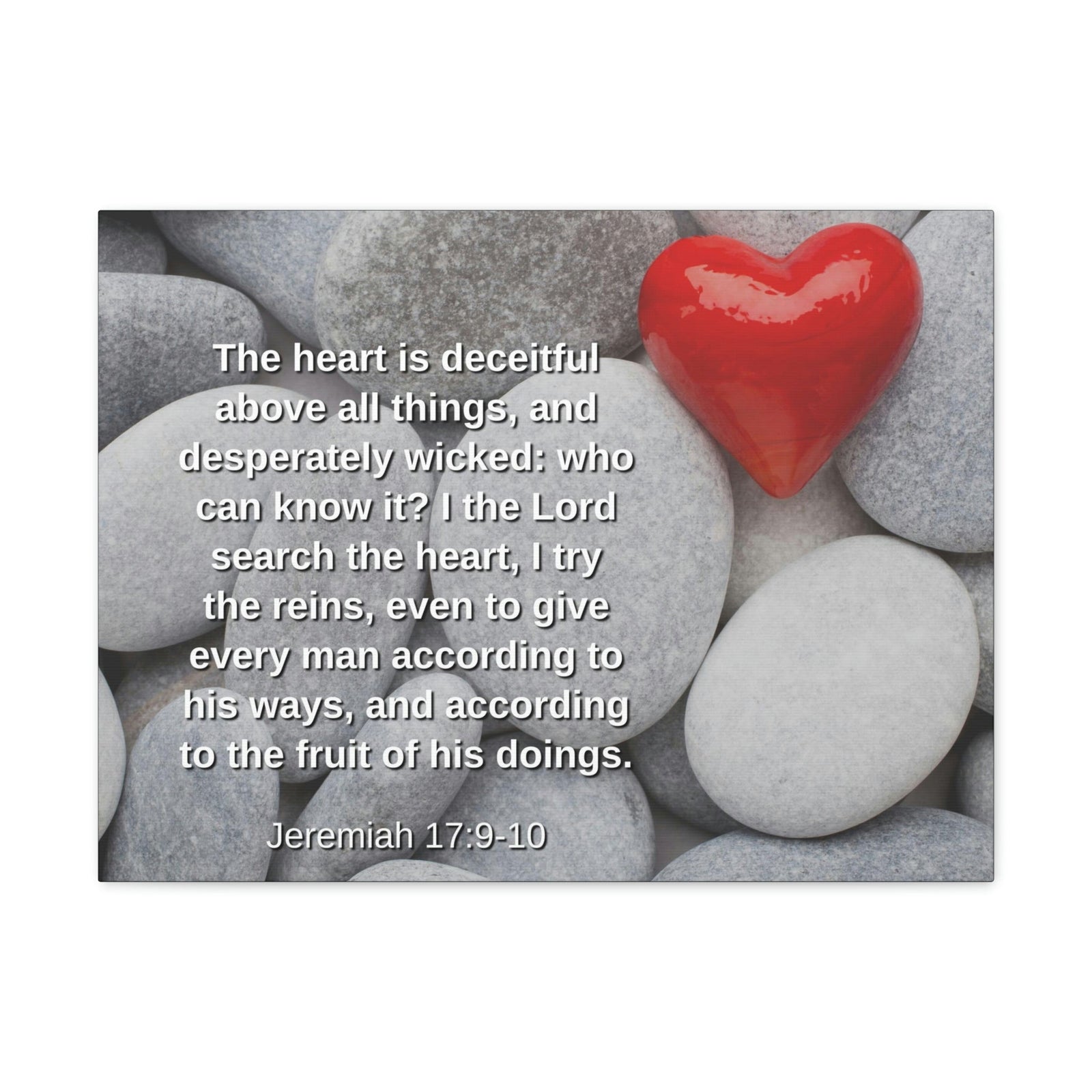 Scripture Walls Above All Things Jeremiah 17:9 Bible Verse Canvas Christian Wall Art Ready to Hang Unframed-Express Your Love Gifts