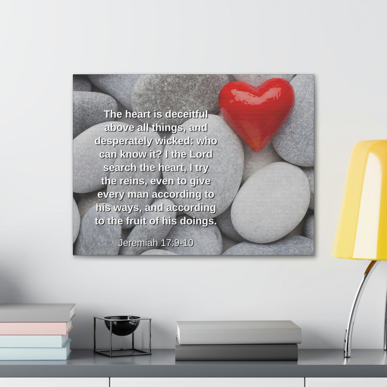 Scripture Walls Above All Things Jeremiah 17:9 Bible Verse Canvas Christian Wall Art Ready to Hang Unframed-Express Your Love Gifts