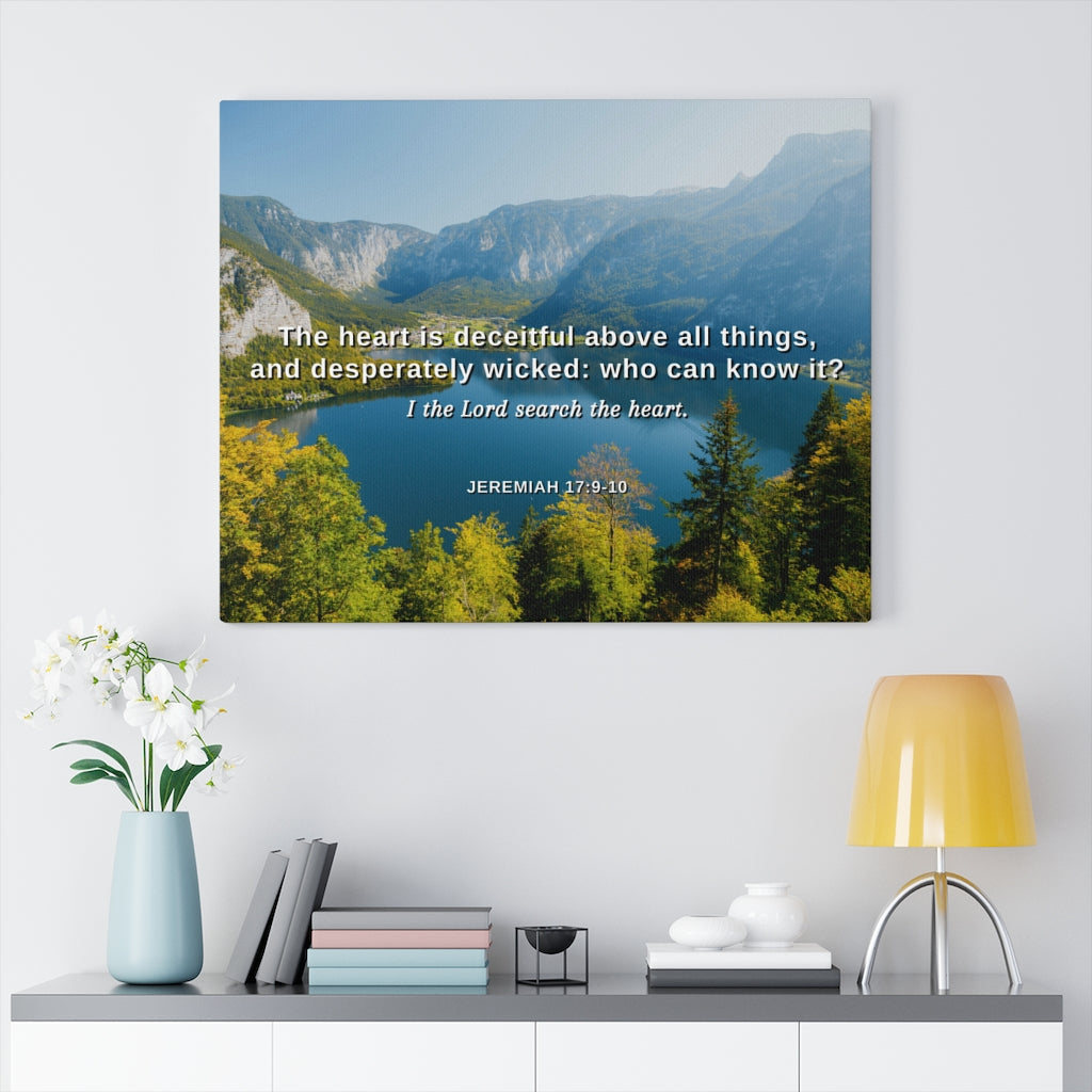 Scripture Walls Above All Things Jeremiah 17:9 Bible Verse Canvas Christian Wall Art Ready to Hang Unframed-Express Your Love Gifts