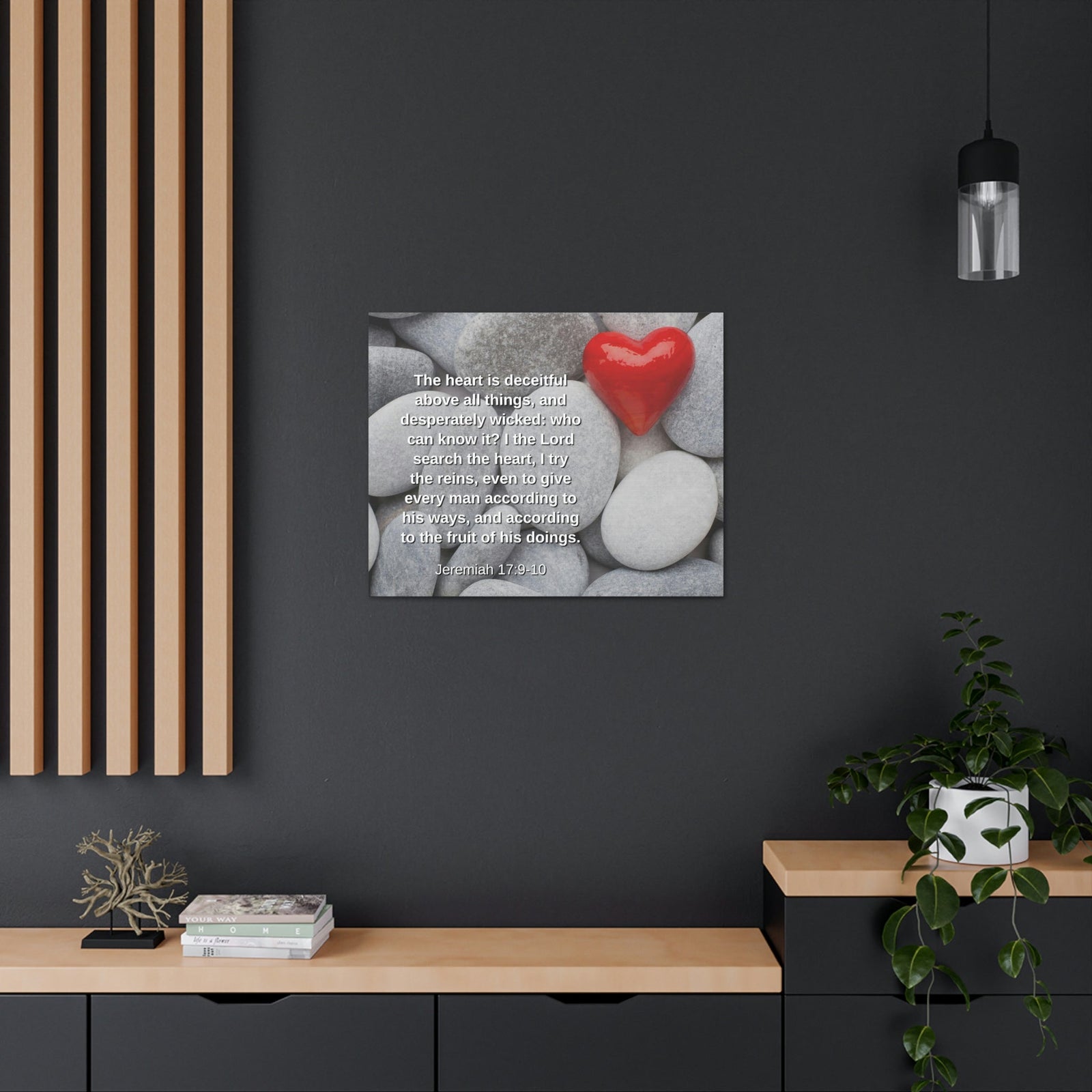 Scripture Walls Above All Things Jeremiah 17:9 Bible Verse Canvas Christian Wall Art Ready to Hang Unframed-Express Your Love Gifts