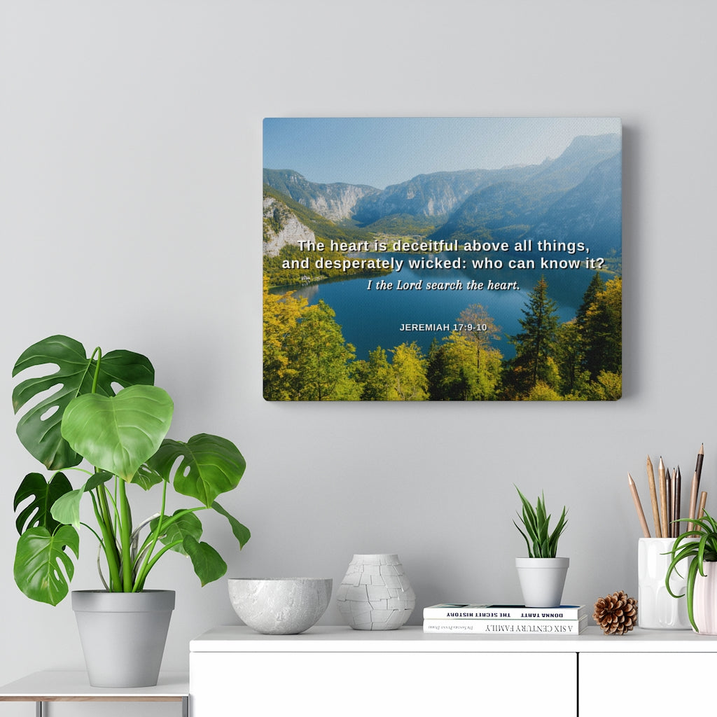 Scripture Walls Above All Things Jeremiah 17:9 Bible Verse Canvas Christian Wall Art Ready to Hang Unframed-Express Your Love Gifts