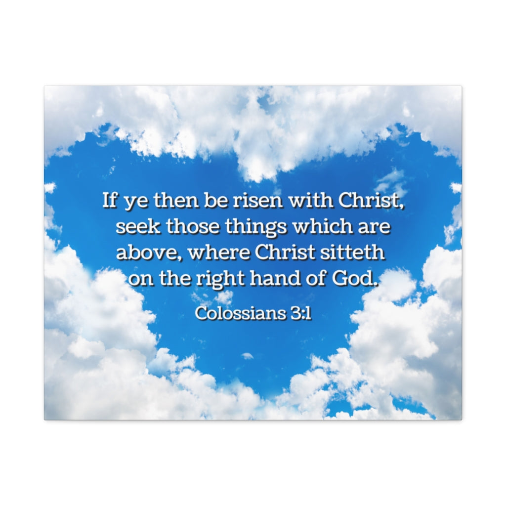 Scripture Walls Above Colossians 3:1 Bible Verse Canvas Christian Wall Art Ready to Hang Unframed-Express Your Love Gifts