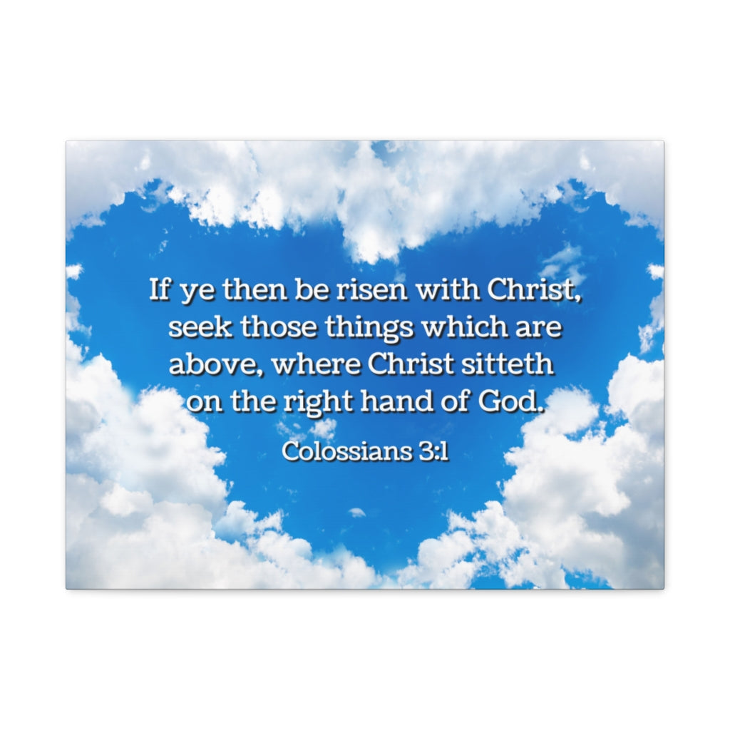 Scripture Walls Above Colossians 3:1 Bible Verse Canvas Christian Wall Art Ready to Hang Unframed-Express Your Love Gifts