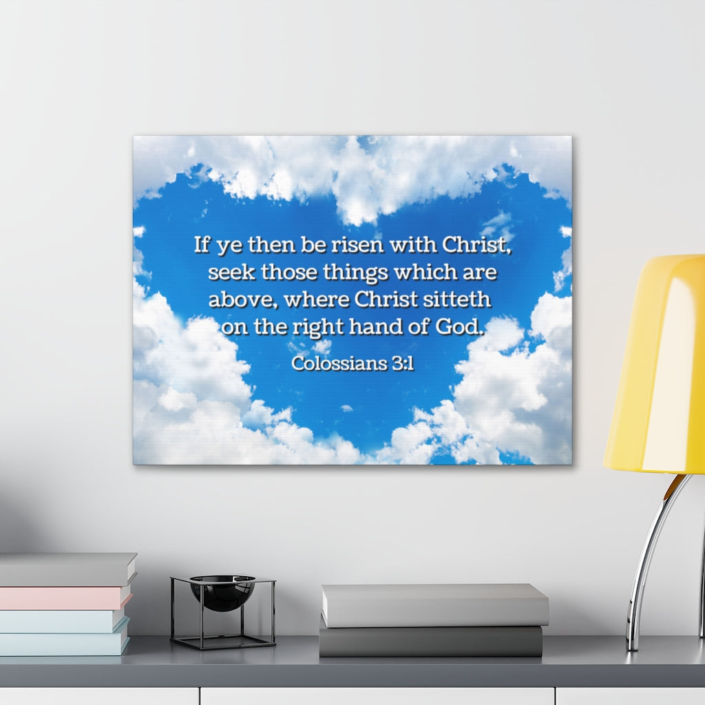 Scripture Walls Above Colossians 3:1 Bible Verse Canvas Christian Wall Art Ready to Hang Unframed-Express Your Love Gifts