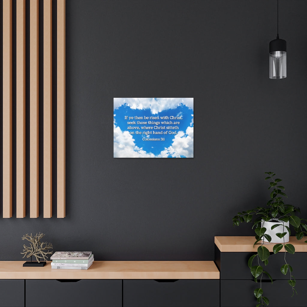 Scripture Walls Above Colossians 3:1 Bible Verse Canvas Christian Wall Art Ready to Hang Unframed-Express Your Love Gifts