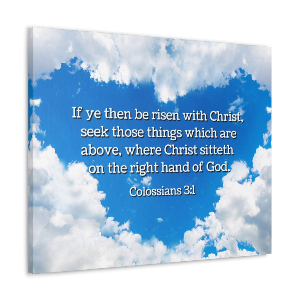 Scripture Walls Above Colossians 3:1 Bible Verse Canvas Christian Wall Art Ready to Hang Unframed-Express Your Love Gifts