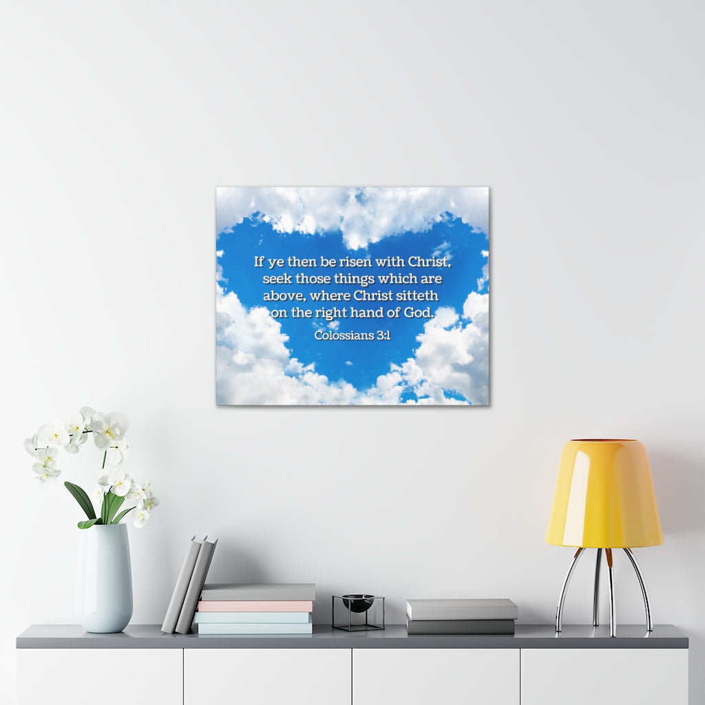 Scripture Walls Above Colossians 3:1 Bible Verse Canvas Christian Wall Art Ready to Hang Unframed-Express Your Love Gifts