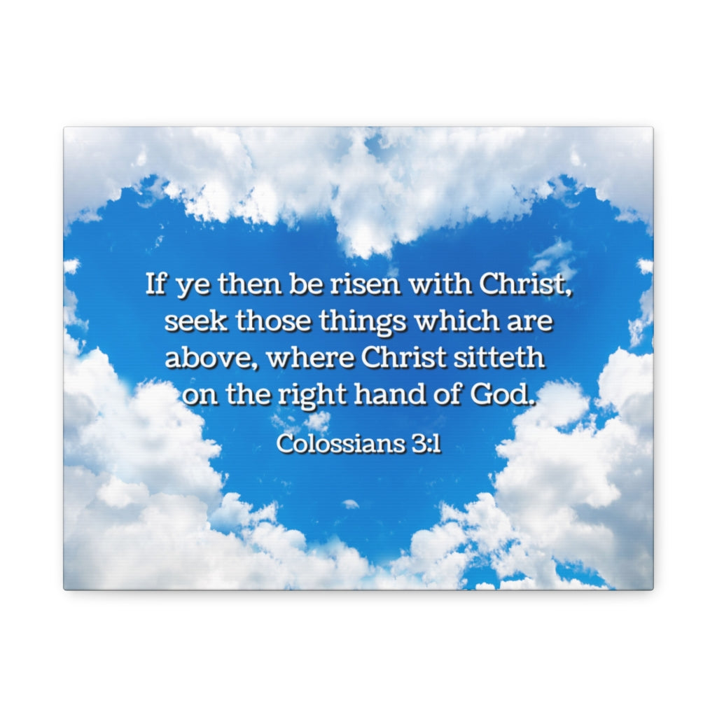 Scripture Walls Above Colossians 3:1 Bible Verse Canvas Christian Wall Art Ready to Hang Unframed-Express Your Love Gifts