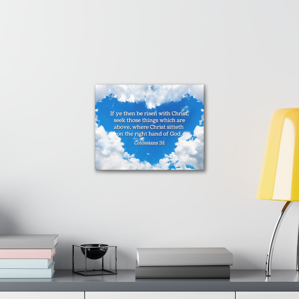 Scripture Walls Above Colossians 3:1 Bible Verse Canvas Christian Wall Art Ready to Hang Unframed-Express Your Love Gifts