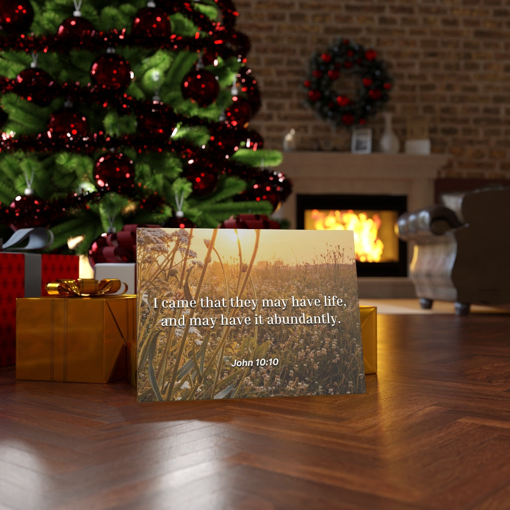 Scripture Walls Abundantly John 10:10 Bible Verse Canvas Christian Wall Art Ready to Hang Unframed-Express Your Love Gifts