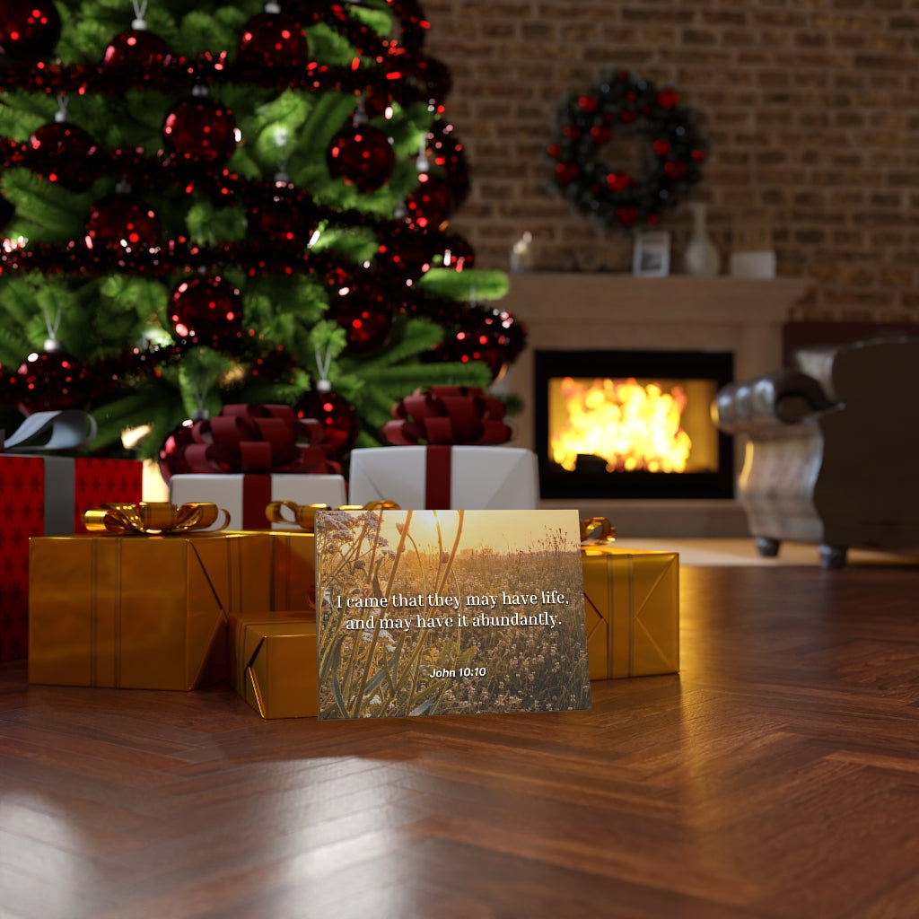 Scripture Walls Abundantly John 10:10 Bible Verse Canvas Christian Wall Art Ready to Hang Unframed-Express Your Love Gifts