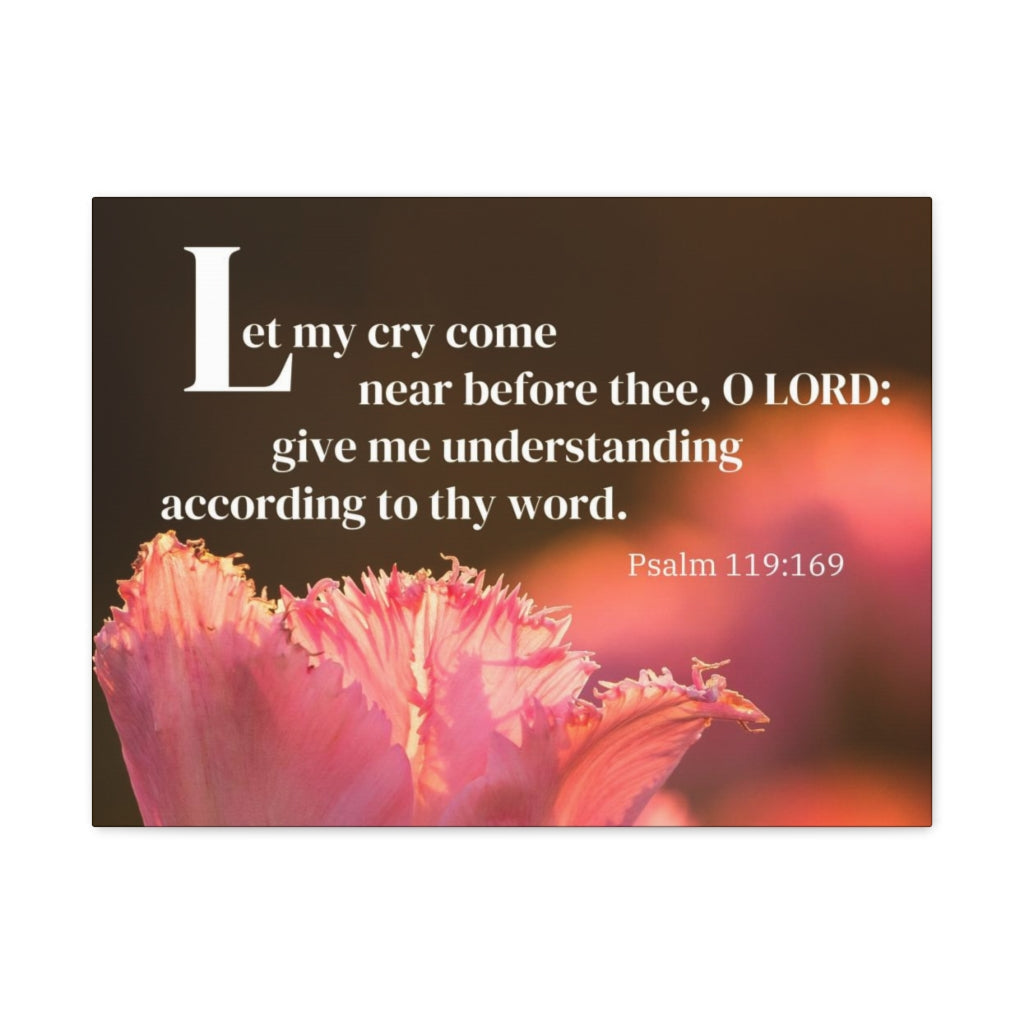 Scripture Walls According To Thy Word Psalm 116:169 Bible Verse Canvas Christian Wall Art Ready to Hang Unframed-Express Your Love Gifts