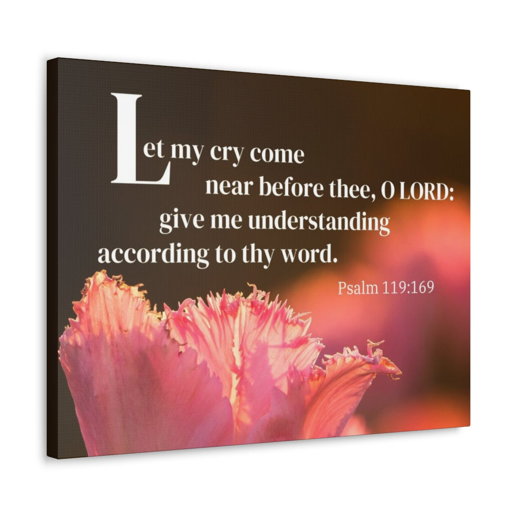 Scripture Walls According To Thy Word Psalm 116:169 Bible Verse Canvas Christian Wall Art Ready to Hang Unframed-Express Your Love Gifts