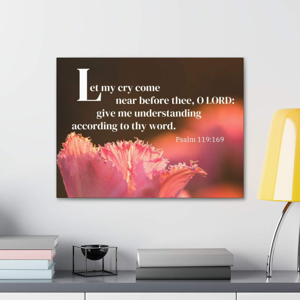 Scripture Walls According To Thy Word Psalm 116:169 Bible Verse Canvas Christian Wall Art Ready to Hang Unframed-Express Your Love Gifts